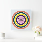Retro Concentrische Cirkel Pop Art Wandklok (Huis)