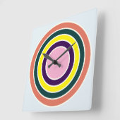 Retro Concentrische Cirkel Pop Art Wandklok (Hoek)