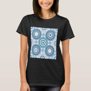 Retro concentrische cirkels geometrisch patroon bl t-shirt
