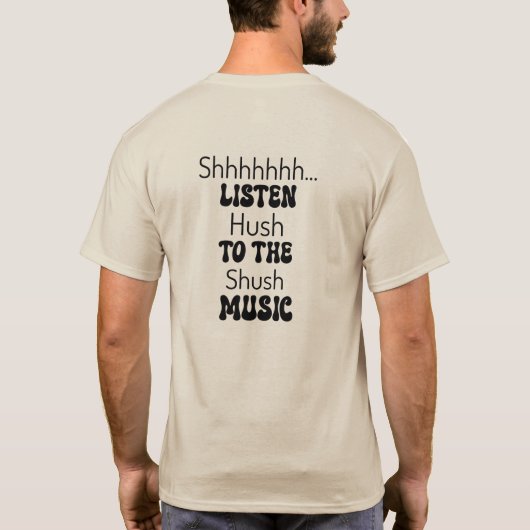 Retro Concert Roos STFU Zwart Tekst T-shirt (Achterkant)