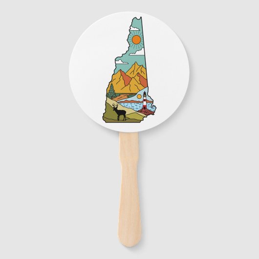 Retro Concord New Hampshire White Mountain Handwaaier (Voorkant)