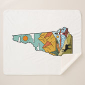 Retro Concord New Hampshire White Mountain Sherpa Deken (Voorkant (horizontaal))