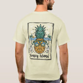 Retro Coney Island Beach artwork aan beide zijden T-shirt (Achterkant)