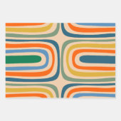 Retro Confaab Boho Abstract Kleurrijk Patroon Inpakpapier Vel (Voorkant 2)