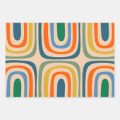 Retro Confaab Boho Abstract Kleurrijk Patroon Inpakpapier Vel (Voorkant)