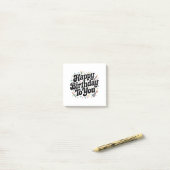 Retro Confetti Verjaardag Post-it® Notes (Op bureau)