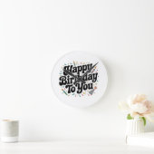 Retro Confetti Verjaardag Ronde Klok (Huis)