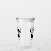 Retro Congrats Grad Graduation Black Acryl Drinkbeker (Rechts)