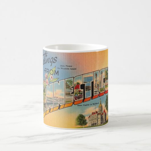 Retro Connecticut Briefkaart Mok (Center)