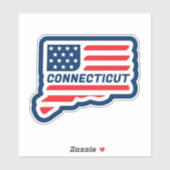 Retro Connecticut-staatsvlag Sticker (Vel)