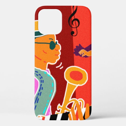 Retro contrastmuziekfestival jazz Case-Mate iPhone case (Achterkant)