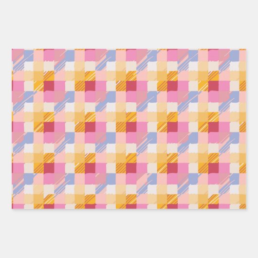 Retro controleert inpakpapier (Voorkant)