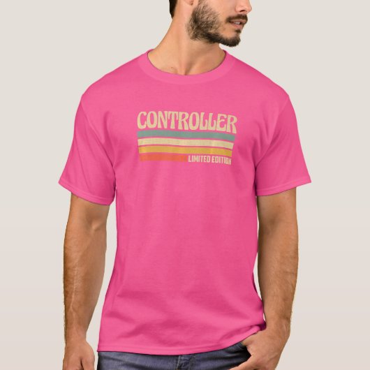 Retro Controller Beroepsfunctie Medewerker Id T-shirt (Voorkant)