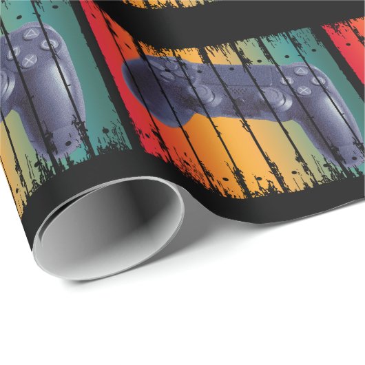 RETRO  CONTROLLER CONSOLE VIDEOSPELLEN GAMER CADEAUPAPIER (Rol Hoek)