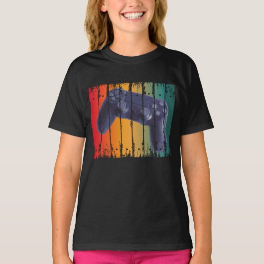 RETRO  CONTROLLER CONSOLE VIDEOSPELLEN GAMER T-SHIRT (Voorkant)