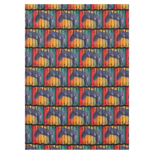 RETRO CONTROLLER CONSOLE VIDEOSPELLEN GAMER TAFELKLEED (Voorkant)