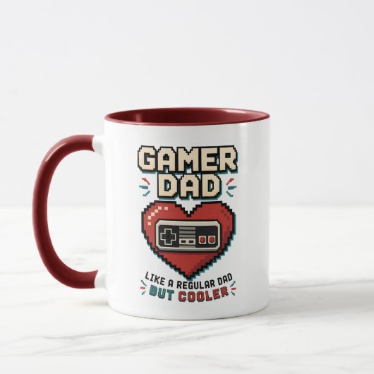 Retro Controller Pixel Hart Gamer Vader Mok (Links)