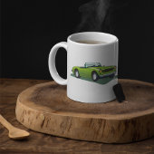 Retro Converteerbare Green Car Coffee Mok