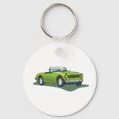 Retro Converteerbare Green Car-Sleutelhanger Sleutelhanger (Voorkant)