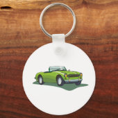 Retro Converteerbare Green Car-Sleutelhanger Sleutelhanger (Voorkant)