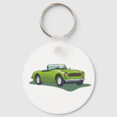 Retro Converteerbare Green Car-Sleutelhanger Sleutelhanger (Achterkant)