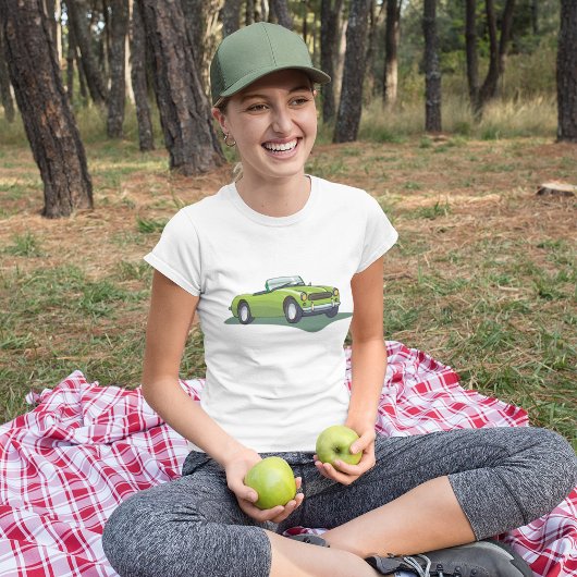 Retro Converteerbare Green Car T-Shirt