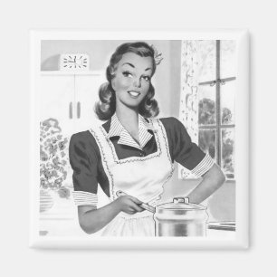 Retro Cook Magneet