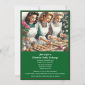 Retro Cookie Exchange Kerstmis Kaart (Voorkant)