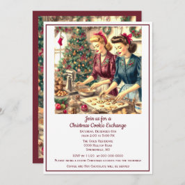 Retro Cookie Exchange Kerstmis Kaart