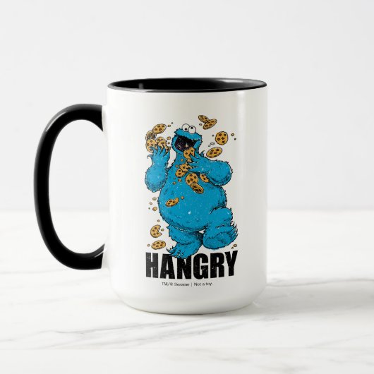 Retro Cookie Monster | Hangerig Mok (Links)