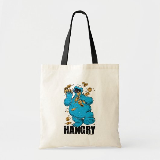 Retro Cookie Monster | Hangerig Tote Bag (Voorkant)