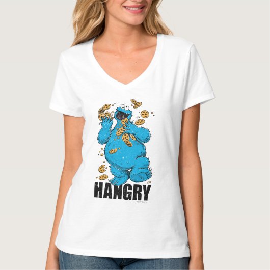 Retro Cookie Monster | Hangry T-shirt (Voorkant)