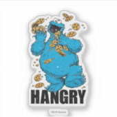 Retro Cookie Monster | Hwoe Sticker (Voorkant)