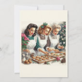 Retro Cookie Ruil Kerstmis Kaart (Achterkant)