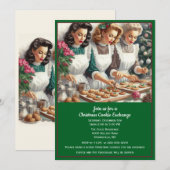 Retro Cookie Ruil Kerstmis Kaart (Voorkant / Achterkant)