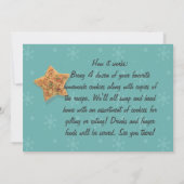 Retro Cookie Swap Holiday Party Uitnodiging (Achterkant)