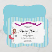 Retro Cooking Dinner Party Persoonlijke uitnodigin Kaart (Voorkant / Achterkant)