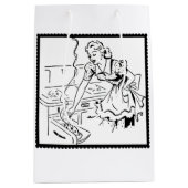 Retro Cooking mam Medium Cadeauzakje (Voorkant)