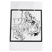 Retro Cooking mam Medium Cadeauzakje (Achterkant)