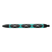 Retro Cool Argyle Turquoise Writing Pen Gift (Voorkant)