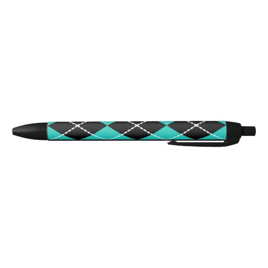 Retro Cool Argyle Turquoise Writing Pen Gift (Bodem)