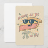 Retro Cool as Pi Party Invitation Kaart (Voorkant / Achterkant)