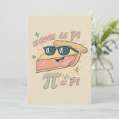 Retro Cool as Pi Party Invitation Kaart (Staand voorkant)