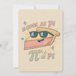 Retro Cool as Pi Party Invitation Kaart