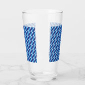 Retro Cool Blauw 90s sfeer Geometrisch Abstract Glas (Links)