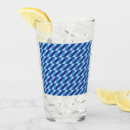 Retro Cool Blauw 90s sfeer Geometrisch Abstract Glas