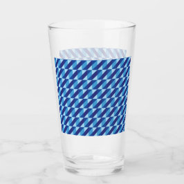 Retro Cool Blauw 90s sfeer Geometrisch Abstract Glas