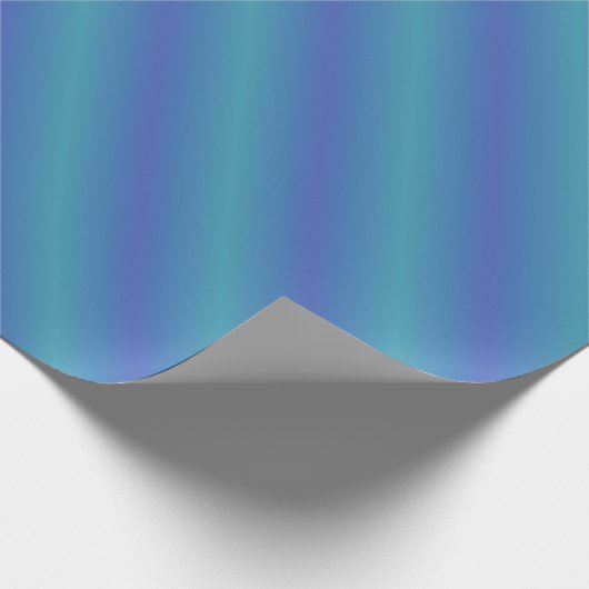 Retro Cool Blauw & Groene Strepen Verpakkingsdocum Cadeaupapier (Hoek)