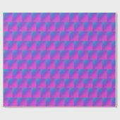 Retro Cool Blue, Paarse & Roze Gradient Square Cadeaupapier (Vlak)
