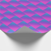Retro Cool Blue, Paarse & Roze Gradient Square Cadeaupapier (Hoek)